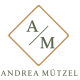 Logo von Andrea Mützel mit stilisiertem A/M-Monogramm in Rautenform
